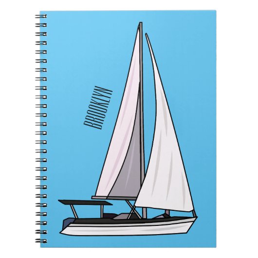 Afbeelding van cartoon per boot notitieboek (Voorkant)