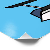 Afbeelding van cartoon per boot perfect poster (Hoek)