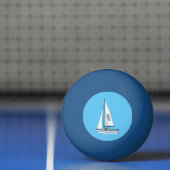 Afbeelding van cartoon per boot pingpongbal (Net)