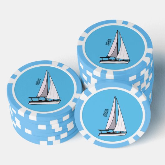 Afbeelding van cartoon per boot poker chips (Opstapeling)
