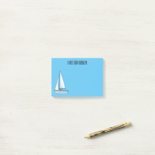 Afbeelding van cartoon per boot post-it® notes (Op bureau)