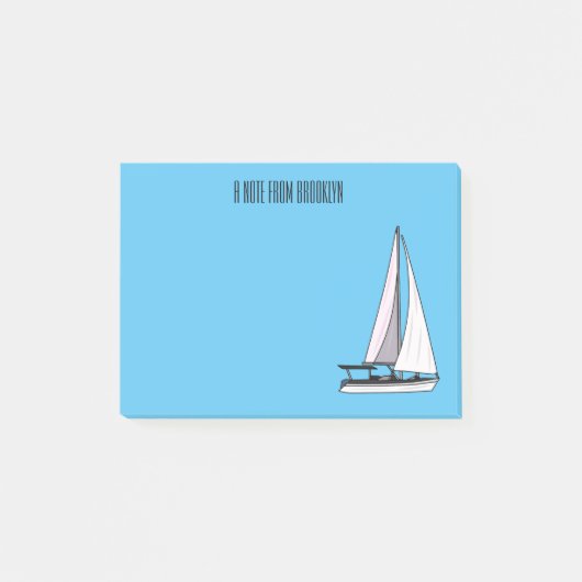 Afbeelding van cartoon per boot post-it® notes (Voorkant)