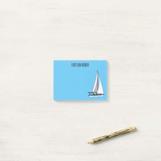 Afbeelding van cartoon per boot post-it® notes (Op bureau)