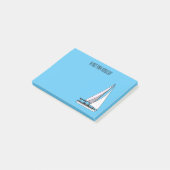 Afbeelding van cartoon per boot post-it® notes (Schuin)