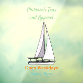 Afbeelding van cartoon per boot raamsticker (Vel 3)