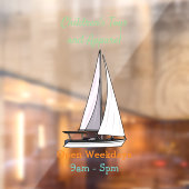 Afbeelding van cartoon per boot raamsticker (Vel 2)