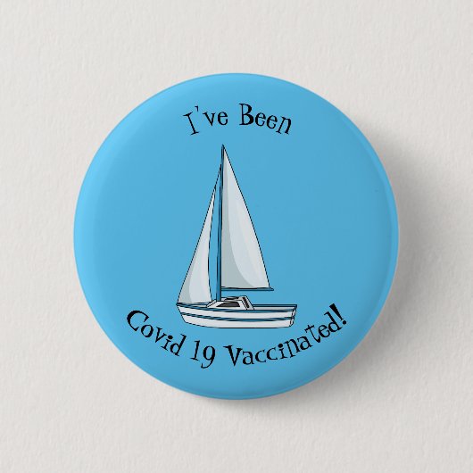 Afbeelding van cartoon per boot ronde button 5,7 cm (Voorkant)