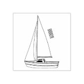 Afbeelding van cartoon per boot rubberstempel (Afrduk)
