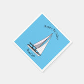 Afbeelding van cartoon per boot servet (Hoek)