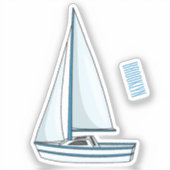 Afbeelding van cartoon per boot sticker (Voorkant)
