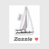 Afbeelding van cartoon per boot sticker (Vel)