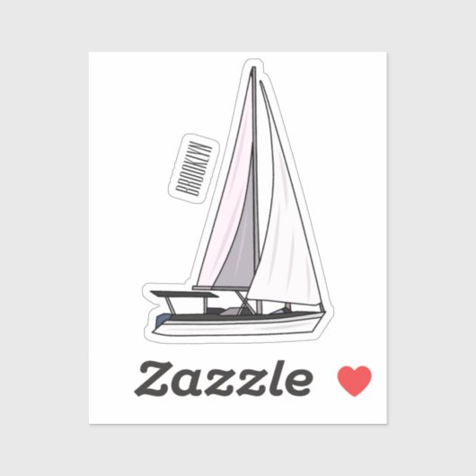 Afbeelding van cartoon per boot sticker (Vel)