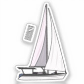 Afbeelding van cartoon per boot sticker (Voorkant)