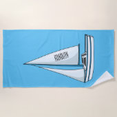 Afbeelding van cartoon per boot strandlaken (Voorkant)