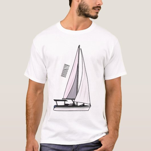 Afbeelding van cartoon per boot t-shirt (Voorkant)