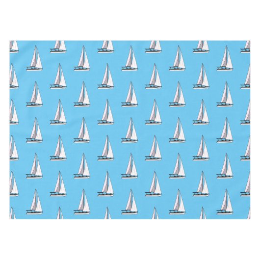 Afbeelding van cartoon per boot tafelkleed (Voorkant (Horizontaal))