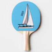 Afbeelding van cartoon per boot tafeltennisbatje (Achterkant)