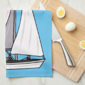 Afbeelding van cartoon per boot theedoek (Quarter Fold)