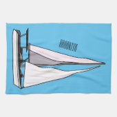 Afbeelding van cartoon per boot theedoek (Horizontaal)