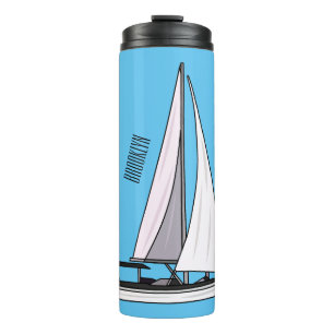 Afbeelding van cartoon per boot thermosbeker