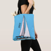 Afbeelding van cartoon per boot tote bag (Dichtbij)