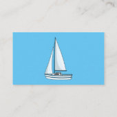 Afbeelding van cartoon per boot visitekaartje (Achterkant)