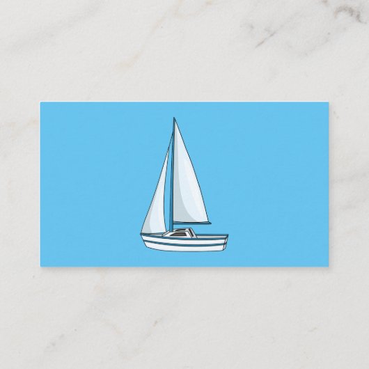 Afbeelding van cartoon per boot visitekaartje (Achterkant)