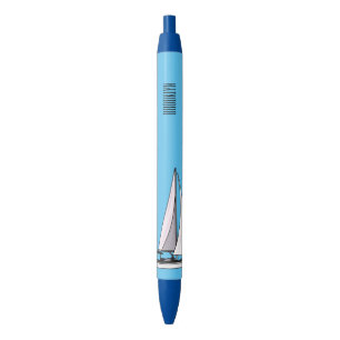Afbeelding van cartoon per boot zwarte inkt pen