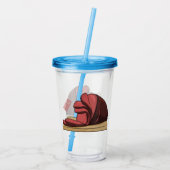 Afbeelding van cartoon-uurwerk acryl drinkbeker (Achterkant)