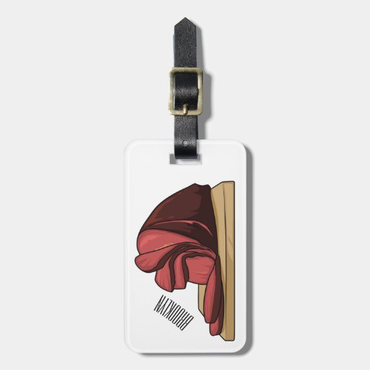 Afbeelding van cartoon-uurwerk bagagelabel (Voorkant verticaal)