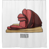 Afbeelding van cartoon-uurwerk douchegordijn (Voorkant)