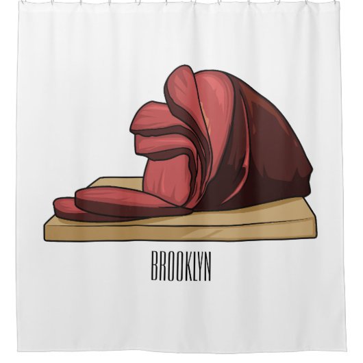 Afbeelding van cartoon-uurwerk douchegordijn