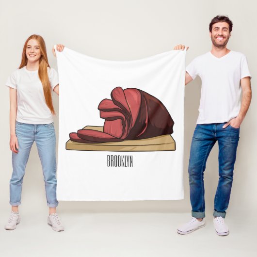 Afbeelding van cartoon-uurwerk fleece deken (In situ)