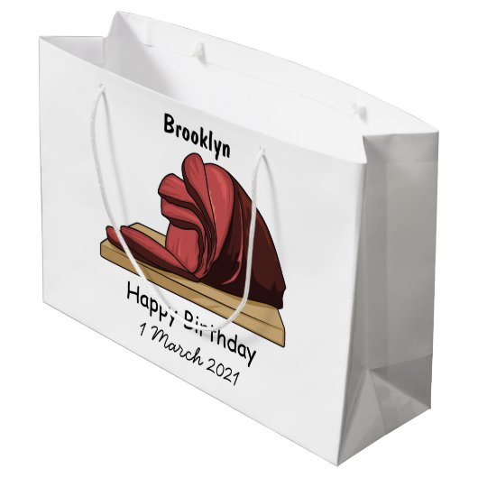 Afbeelding van cartoon-uurwerk groot cadeauzakje (Achterkant Gekanteld)