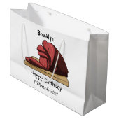 Afbeelding van cartoon-uurwerk groot cadeauzakje (Voorkant Gekanteld)