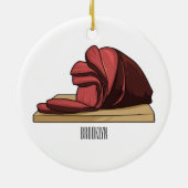 Afbeelding van cartoon-uurwerk keramisch ornament (Achterkant)