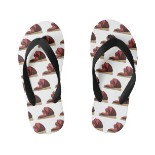 Afbeelding van cartoon-uurwerk kinder teenslippers