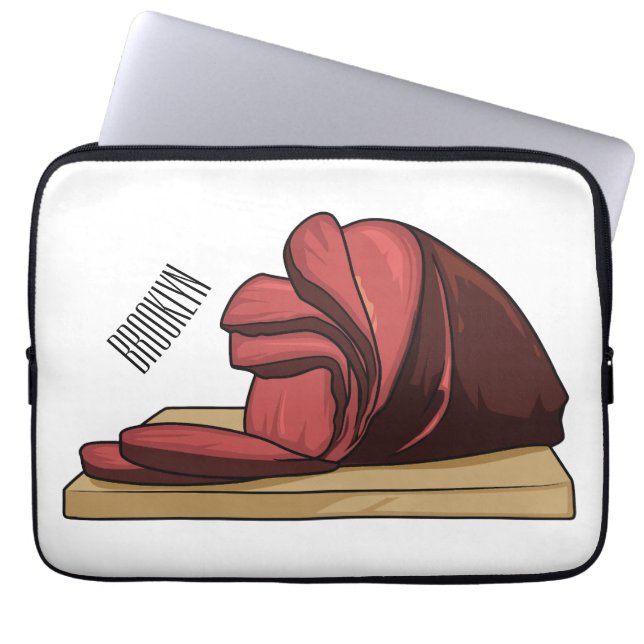 Afbeelding van cartoon-uurwerk laptop sleeve (Voorkant)