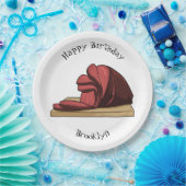 Afbeelding van cartoon-uurwerk papieren bordje (Feest)