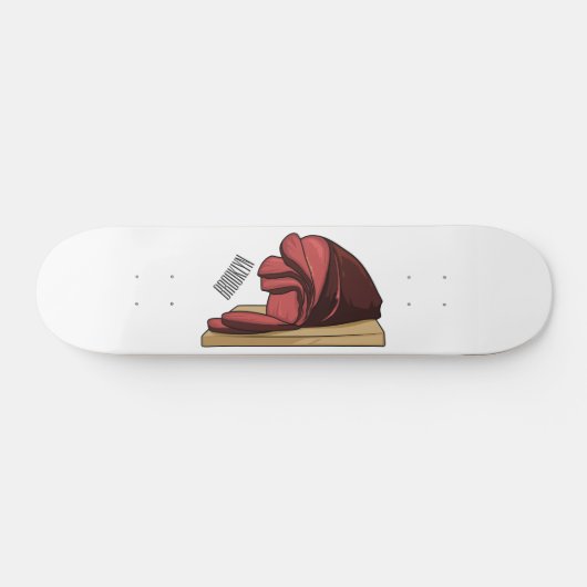 Afbeelding van cartoon-uurwerk persoonlijk skateboard (Horizontaal)