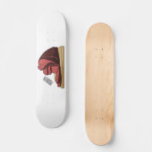 Afbeelding van cartoon-uurwerk persoonlijk skateboard (Voorkant)