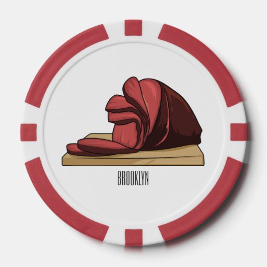 Afbeelding van cartoon-uurwerk poker chips (Voorkant)