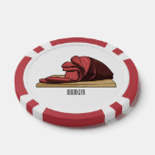 Afbeelding van cartoon-uurwerk poker chips (Enkel)