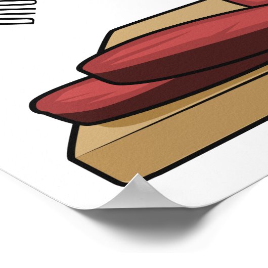 Afbeelding van cartoon-uurwerk poster (Hoek)