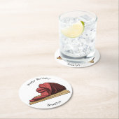 Afbeelding van cartoon-uurwerk ronde kartonnen onderzetter (Insitu)