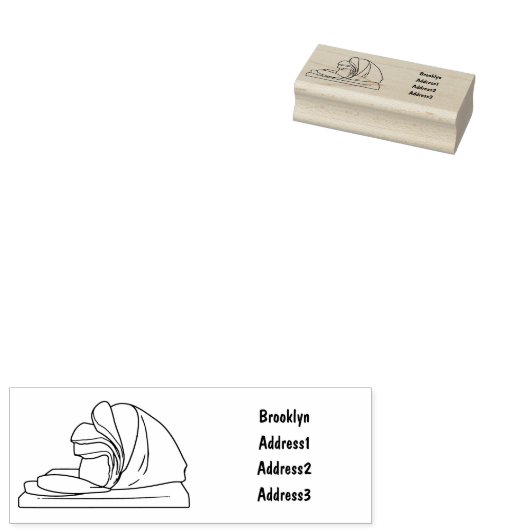 Afbeelding van cartoon-uurwerk rubberstempel (Gestempeld)