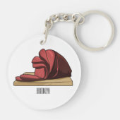 Afbeelding van cartoon-uurwerk sleutelhanger (Achterkant)