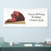 Afbeelding van cartoon-uurwerk spandoek (Beurs)