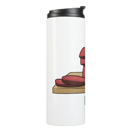 Afbeelding van cartoon-uurwerk thermosbeker (Gedraaid links)