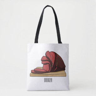 Afbeelding van cartoon-uurwerk tote bag